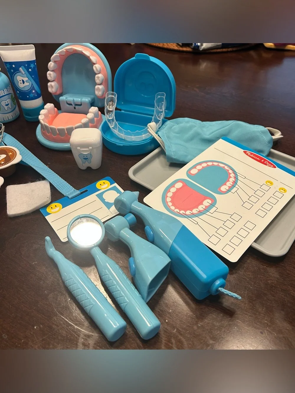 Melissa & Doug Light Blue & Pink Play Dentist Set